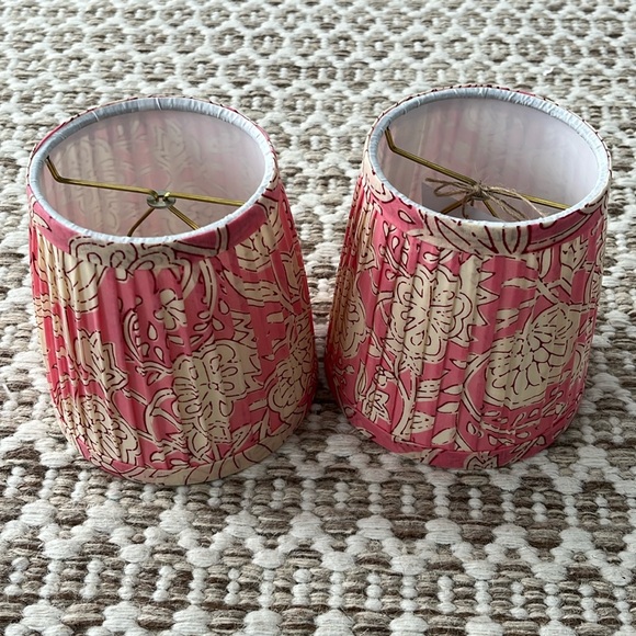Custom Other - Pink Cream Floral Clip Lampshades